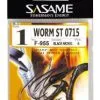 Sasame Haken Worm Maat 2/0